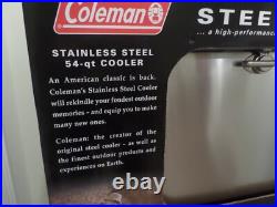 Vintage Coleman 100th Anniversary Stainless Steel 54 qt Cooler Camping Rare Gift Vintage Coleman 100th Anniversary Stainless Steel 54 qt Cooler Camping Rare Gift