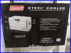 Vintage Coleman 100th Anniversary Stainless Steel 54 qt Cooler Camping Rare Gift Vintage Coleman 100th Anniversary Stainless Steel 54 qt Cooler Camping Rare Gift