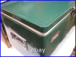 Vintage Coleman 1967 Snow Lite Cooler Green 5255C700 with Box & Tray Very Nice