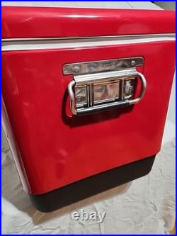 Vintage Coleman 6150,6155 Steel Belted Fireball Whisky 54 Qt Cooler-Rare