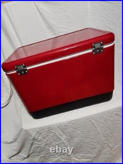 Vintage Coleman 6150,6155 Steel Belted Fireball Whisky 54 Qt Cooler-Rare