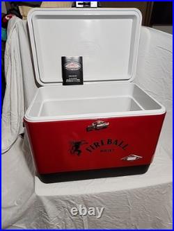 Vintage Coleman 6150,6155 Steel Belted Fireball Whisky 54 Qt Cooler-Rare