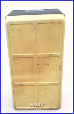 Vintage Coleman Brown Metal Ice Chest Cooler Camping Retro