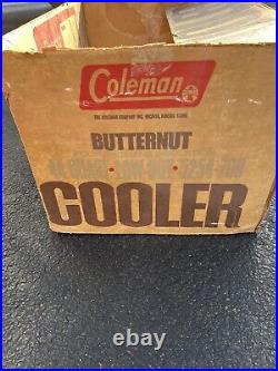 Vintage Coleman Butternut 44 Quart 5254-709 Low Boy Cooler Original Box
