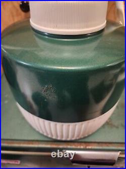 Vintage Coleman Camping Green Steel Cooler, Gallon Jug, 425f Stove, 5114C Lanter