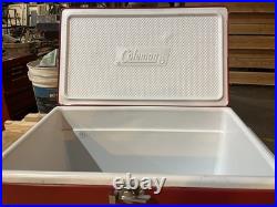 Vintage Coleman Cooler 1970's Red Logo 22.5 x 16 x 13.5. Good Condition. Clean Vintage Coleman Cooler 1970's Red Logo 22.5 x 16 x 13.5. Good Condition. Clean