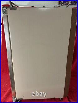 Vintage Coleman Cooler Fridge faux wood standup 1976