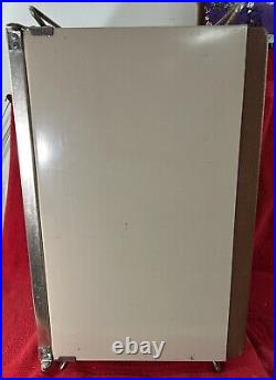 Vintage Coleman Cooler Fridge faux wood standup 1976