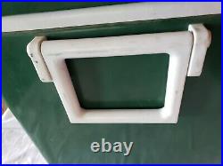 Vintage Coleman Cooler Green Metal 1985 Ice Chest Snow Lite White Handle