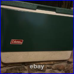 Vintage Coleman Cooler. Green Metal. Never Used! Box Was Destroyed. 18x11x13 Vintage Coleman Cooler. Green Metal. Never Used! Box Was Destroyed. 18x11x13