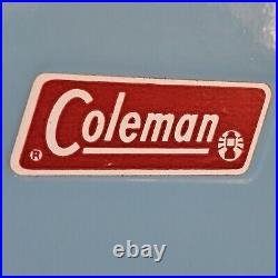 Vintage Coleman Cooler Metal Retro Blue Made in Canada 1960's-1970's