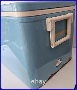 Vintage Coleman Cooler Metal Retro Blue Made in Canada 1960's-1970's