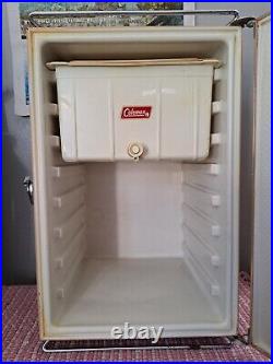 Vintage Coleman Cooler Stand Up Ice Chest 1970s 3 Way Convertible Faux Wood Meta