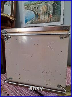 Vintage Coleman Cooler Stand Up Ice Chest 1970s 3 Way Convertible Faux Wood Meta