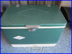 Vintage Coleman DIAMOND LOGO Metal Cooler With Small Cooler. Excellent Condition