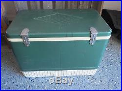 Vintage Coleman DIAMOND LOGO Metal Cooler With Small Cooler. Excellent Condition