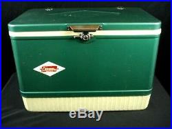 Vintage Coleman Diamond Green Ice Cooler Chest Box 22 x 15 x 13
