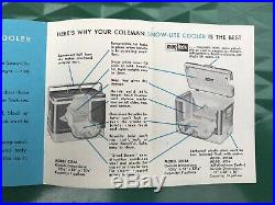 Vintage Coleman Diamond Logo Snow Lite Cooler Green + Original Box Small 18