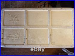 Vintage Coleman Green Chest Cooler with Removable Tray and Water Jug