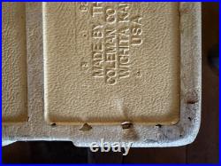 Vintage Coleman Green Chest Cooler with Removable Tray and Water Jug