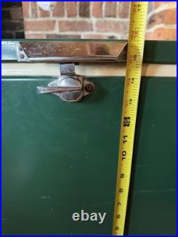 Vintage Coleman Green Chest Cooler with Removable Tray and Water Jug