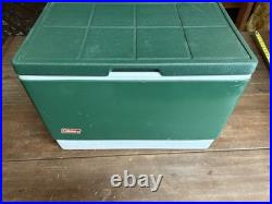 Vintage Coleman Green Cooler Metal\Plastic Top 24 X 14 X 13