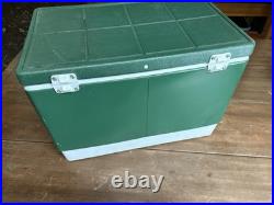 Vintage Coleman Green Cooler Metal\Plastic Top 24 X 14 X 13