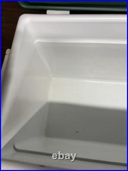 Vintage Coleman Green Cooler Metal\Plastic Top 24 X 14 X 13