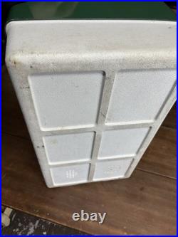 Vintage Coleman Green Cooler Metal\Plastic Top 24 X 14 X 13
