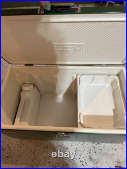 Vintage Coleman Green Metal Cooler