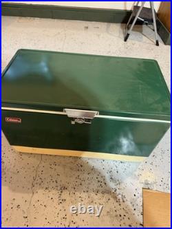 Vintage Coleman Green Metal Cooler