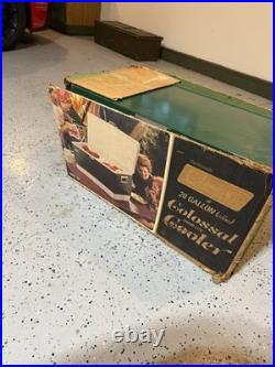 Vintage Coleman Green Metal Cooler