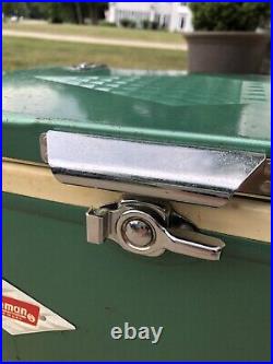 Vintage Coleman Green Metal Cooler Diamond Logo