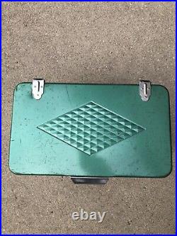 Vintage Coleman Green Metal Cooler Diamond Logo