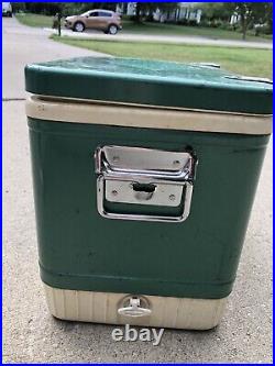 Vintage Coleman Green Metal Cooler Diamond Logo