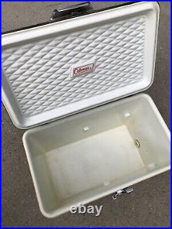 Vintage Coleman Green Metal Cooler Diamond Logo