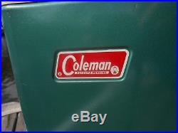 Vintage Coleman Green Metal Cooler / Ice Chest