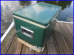 Vintage Coleman Green Metal Cooler / Ice Chest