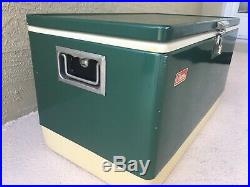 Vintage Coleman Green Metal Cooler Large