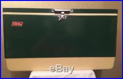 Vintage Coleman Green Metal Cooler Snow-Lite 28 Large Rectangular Ice Chest Box