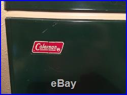 Vintage Coleman Green Metal Cooler Snow-Lite 28 Large Rectangular Ice Chest Box