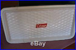 Vintage Coleman Ice Box Cooler Metal with Coleman Diamond Logo