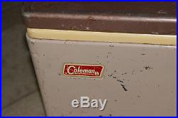 Vintage Coleman Metal Brown Tan Cooler Bottle Openers Stamped 6-57