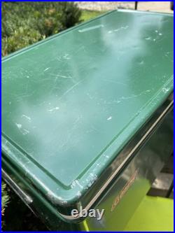 Vintage Coleman Metal Cooler 1970s Approximately 22.5 13.5 x 15.5 Some Wear