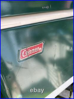 Vintage Coleman Metal Cooler 1970s Approximately 22.5 13.5 x 15.5 Some Wear
