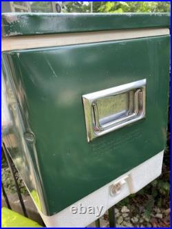 Vintage Coleman Metal Cooler 1970s Approximately 22.5 13.5 x 15.5 Some Wear