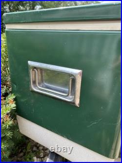 Vintage Coleman Metal Cooler 1970s Approximately 22.5 13.5 x 15.5 Some Wear
