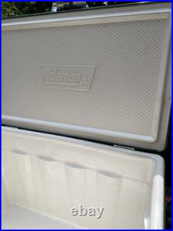 Vintage Coleman Metal Cooler 1970s Approximately 22.5 13.5 x 15.5 Some Wear