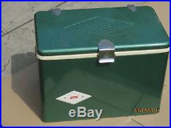 Vintage Coleman Metal Cooler Diamond Green Dual Openers