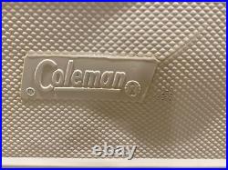 Vintage Coleman Metal Cooler Ice Chest Motorcycle Stickers Decals Motocross OOAK